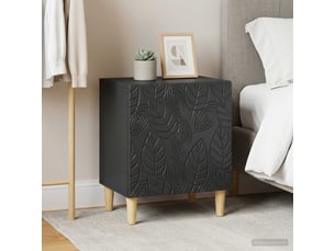 Table de chevet - cabinet de chevet - table de nuit 2 pièces noir 43 x 34,5 x 50 cm