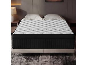 Matelas 140x200 cm <strong></strong>  <strong></strong> Ressorts + mémoire de forme soutien Medium épaisseur 25 cm