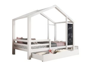 Lit simple 90x200 cm WISHDOR   coloris blanc