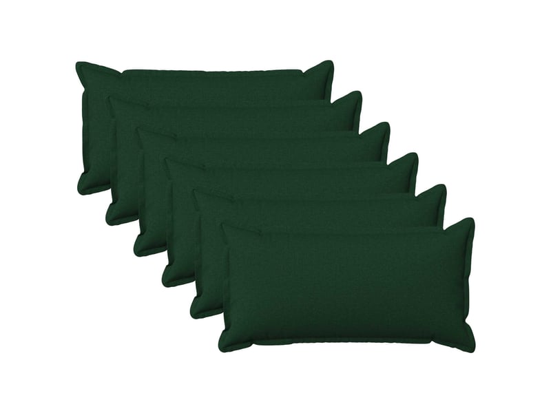 Lot de 6 coussins, coussins décoratifs houten vert foncé lin synthétique cf56567 - Conforama B