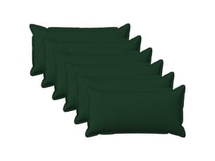 Lot de 6 coussins, coussins décoratifs houten vert foncé lin synthétique cf56567