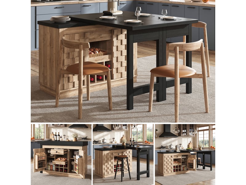  Table de bar blanc - 120 cm mdf  - Conforama B