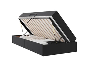 Lit avec rangement 100x200 cm coloris noir