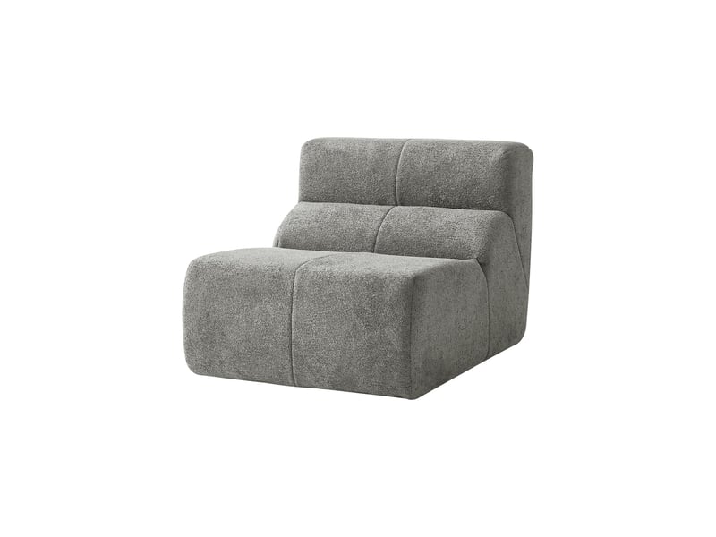  Canapé parresseux - fauteuil simple relax une place - canapé de sol - en velours doux - gris  - Conforama E