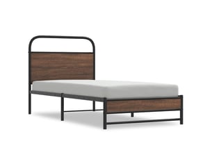 Lit simple 100x200 cm    coloris marron