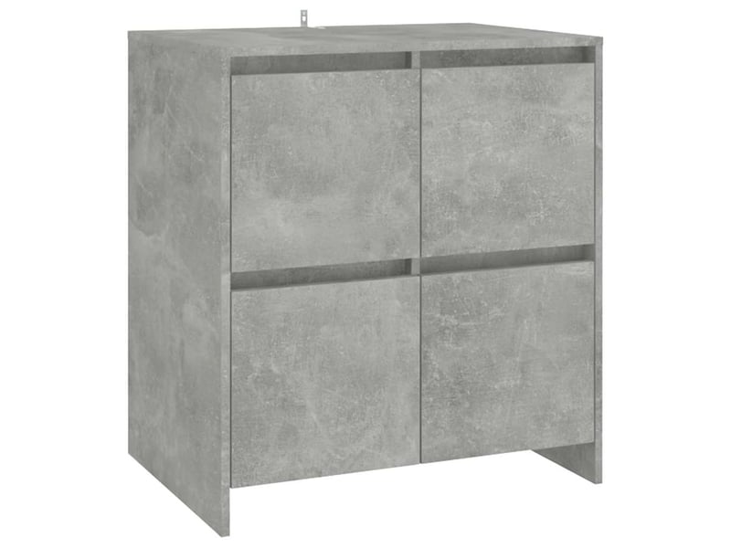  Buffets 2 pcs - bahut - meuble de rangement gris béton bois d'ingénierie  - Conforama C
