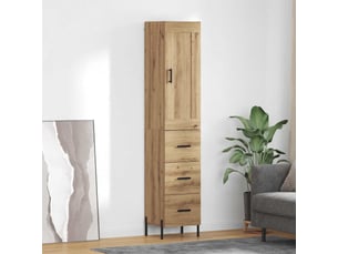 Buffet - haut armoire chêne artisanal 34,5 x 34 x 180 cm