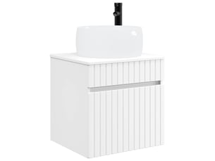 Meuble de lavabo mural, rangement salle de bain blanc 49x44.5x66 cm