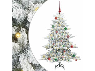 Sapin de noël - arbre de noël artificiel à branches articulées blanc 150 cm