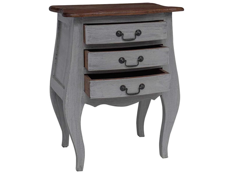  Table de chevet - cabinet de chevet - table de nuit bois d'acajou massif 48x35x64 cm  - Conforama C