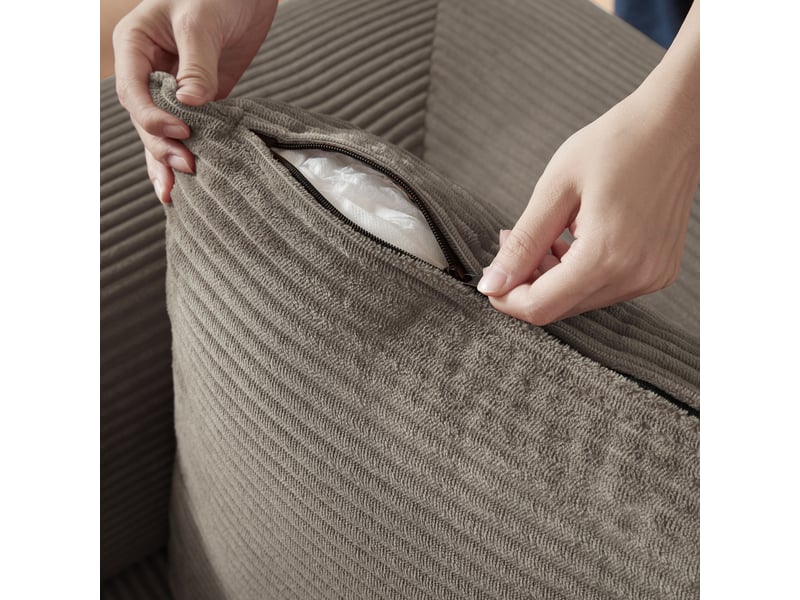 Canapé convertible lit 1 place taupe, canapé pliable avec revêtement velours et structure stable pour salon ou chambre  - Conforama E