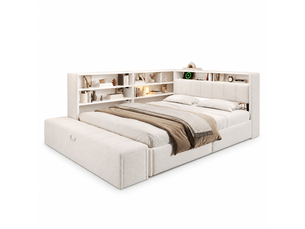 Lit banquette 140x200 cm Bliss Lite coloris blanc