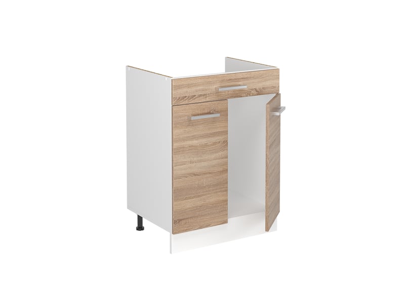 Vicco meuble bas sous-évier, sonomablanc, 60cm sans plan de travail - Conforama C