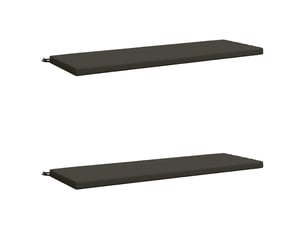Lot de 2 coussins de banc, coussins d'assise soest 100 % polyester anthracite cf56987