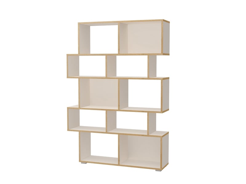 Bibliothèque moderne modulaire en bois blanc mat rancho b  - Conforama A