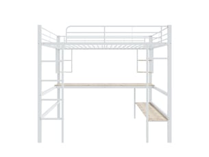 Lit mezzanine 90x200 cm ZOVIRA coloris blanc