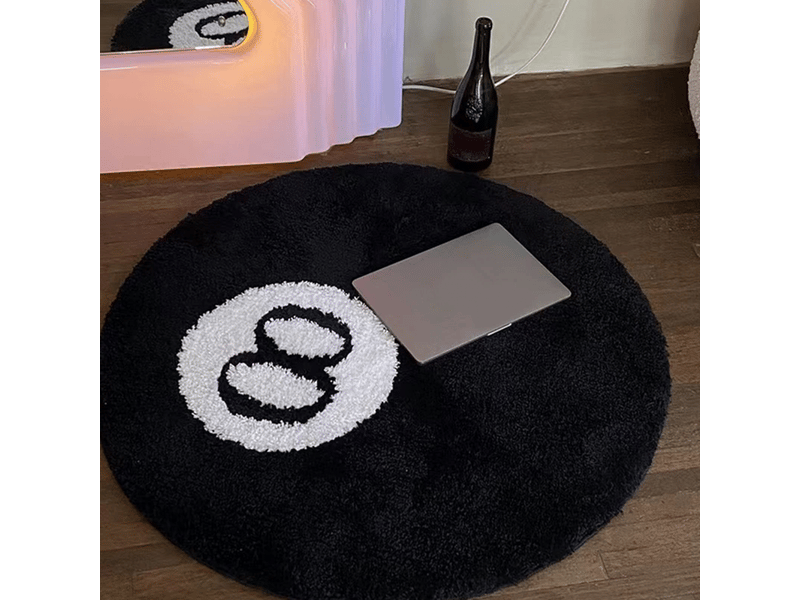  Tapis rond moelleux, tapis à poils longs doux et antidérapants, tapis rond pour chambre à coucher, shagg - comfortxl  - Conforama B
