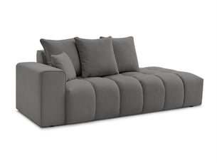 Canapé droit fixe BOBOCHIC MONT-BLANC 4 places Tissu gris