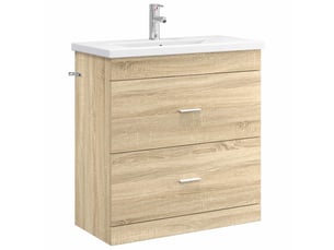 Ensemble de mobilier de salle de bain chêne sonoma shl9940