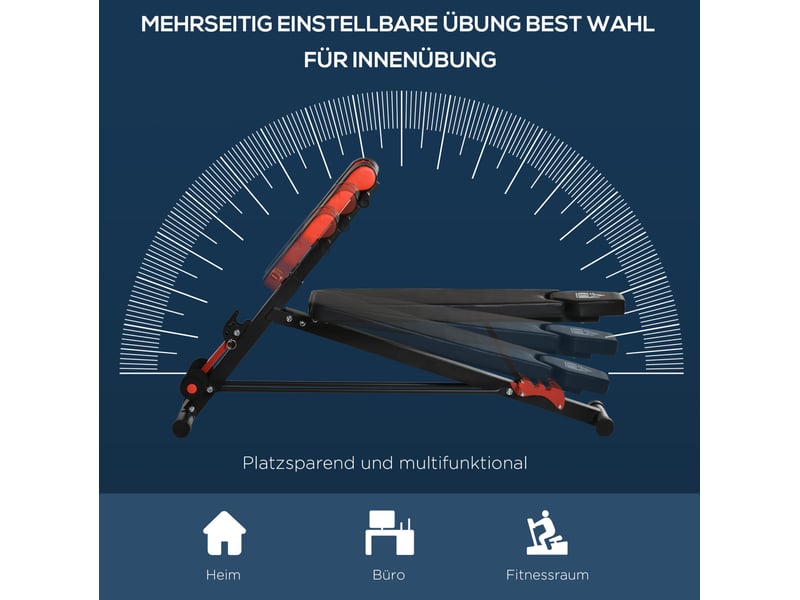  Banc de musculation réglable 146 x 64 x 73,5-85 cm noir en acier, trois positions d'inclinaison  - Conforama B