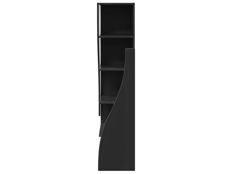  Meuble d'angle, meuble de rangement salon 32x32x140cm bois d'ingénierie noir  - Conforama E