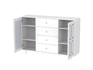 Buffet 2 porte(s)  4 tiroir(s) UVRION   - 147.5 cm coloris blanc 