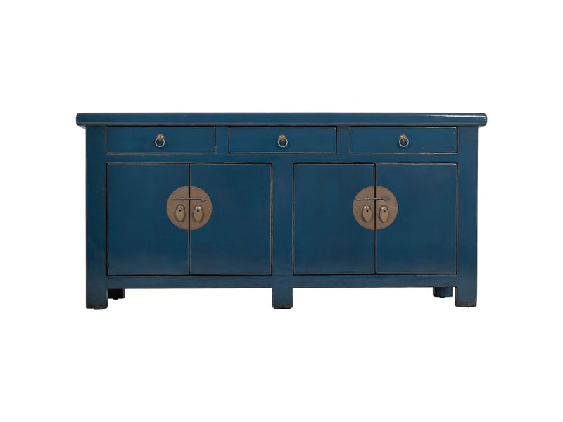  Buffet en bois bleu 130x46x62 cm h  - Conforama B