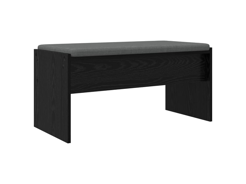  Banc d'entrée, banc interieur avec coussin chêne noir 83x38x40 cm  - Conforama A