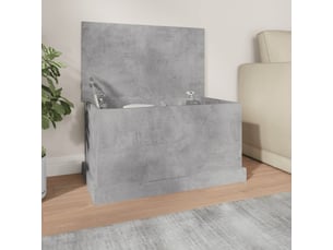 Boîte de rangement, coffre de rangement gris béton 70x40x38 cm bois d'ingénierie