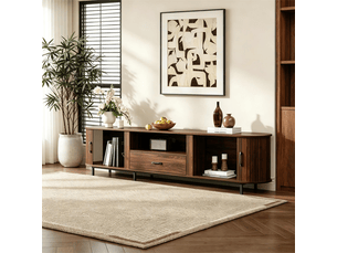 Lit adulte coloris bois foncé 180 cm <strong>SWEIKO</strong> <strong></strong>