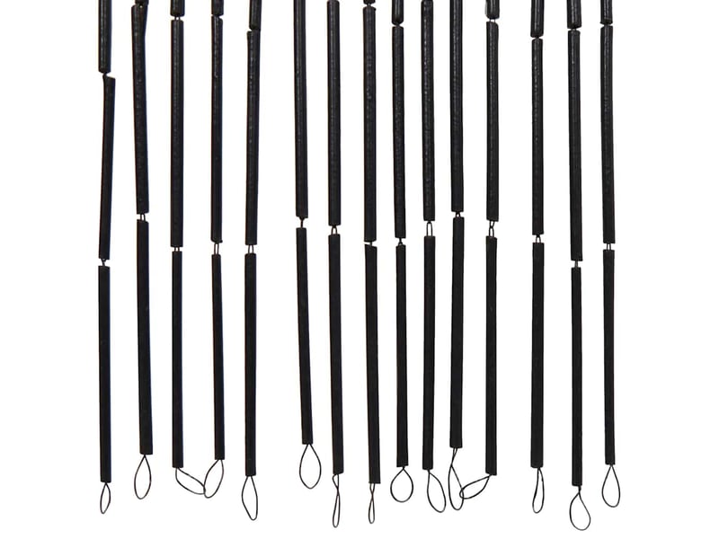  Rideau anti-insectes, moustiquaire gris foncé 90x220 cm bambou cf43482  - Conforama E