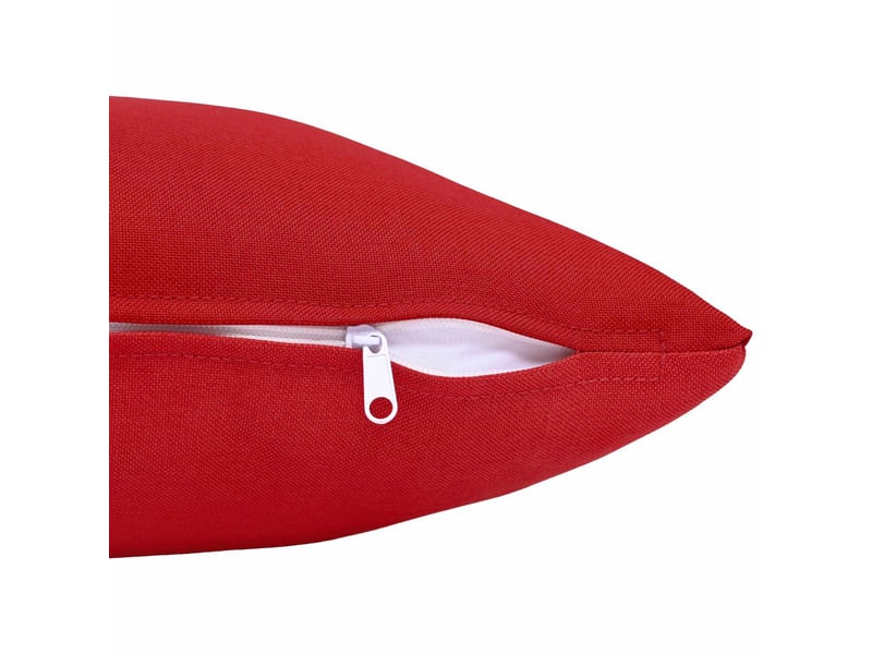  Lot de 6 coussins avec oreiller, coussins décoratifs heerlen rouge tissu cf50745  - Conforama D