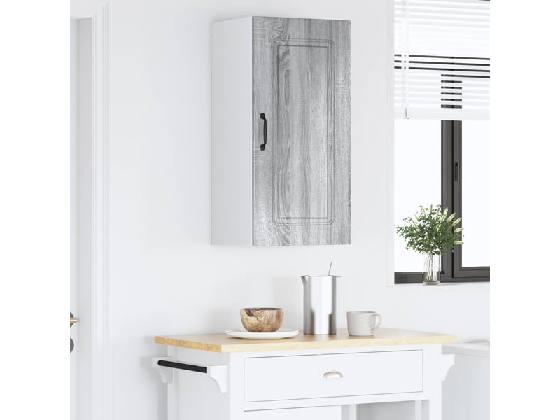 Meuble mural de cuisine | armoire de cuisine gris sonoma 40x31x80cm shl8376 - Conforama D
