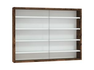 Vitrine coloris marron 5 étagère(s) <strong></strong> <strong></strong> - 80 cmx60 cm