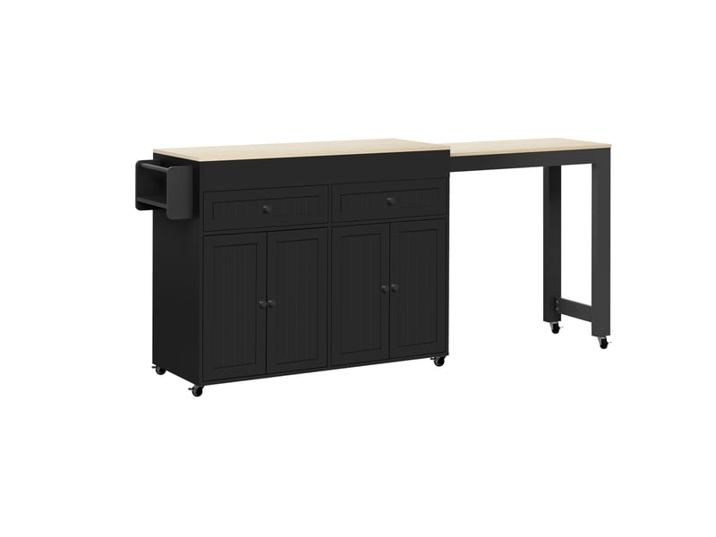  Desserte 4 portes 2 tiroirs coloris blanc mdf desserte blanc - Conforama A