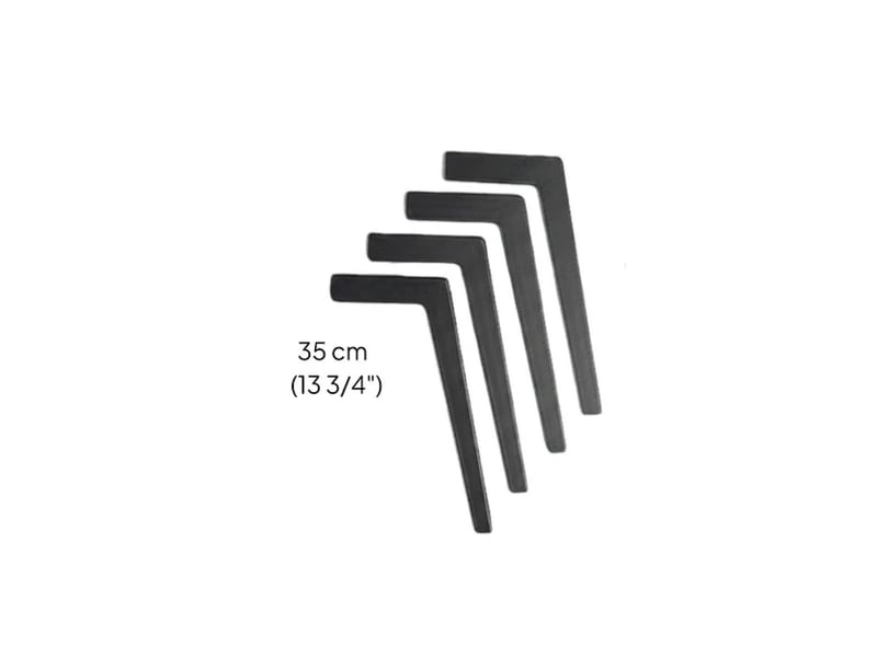  Pieds de table tulla, noir, courts LeBLS - Conforama A