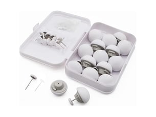 Clips de fixation - pour housse de couette - motif champignon avec boutons - lot de 16 pièces