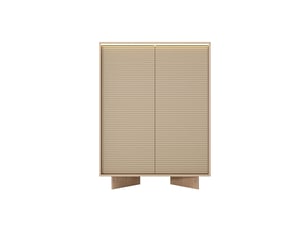 Chiffonnier CASANOVA coloris beige largeur 40 cm hauteur 138.4 cm