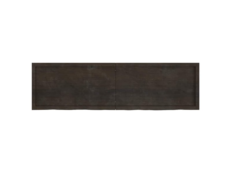 Comptoir de salle de bain, plan de travail marron foncé bois massif traité cf65879 - Conforama C
