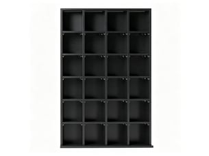 Bibliotheque coloris  noir 20 étagère(s) MEUBLIV  - 20 cm x 130.5 cm