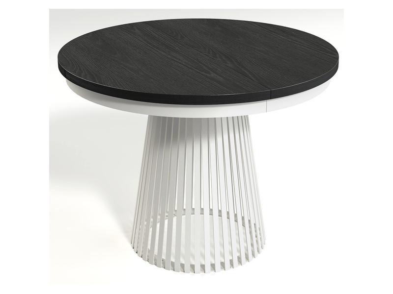 Selsey garda - table à manger ronde extensible - 100 cm - noirblanc Garda - Conforama A