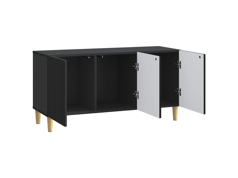  Meuble tv - banc tv - meuble de rangement 99 x 34,5 x 50 cm noir bois d'ingénierie  - Conforama E