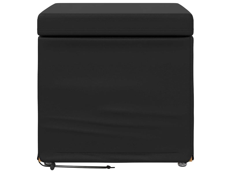  Tabouret bas, ottoman noir 41x41x40 cm  - Conforama D
