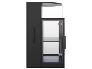 Vitrine coloris noir <strong>DESMIU</strong> <strong></strong> - 64 cmx112 cm