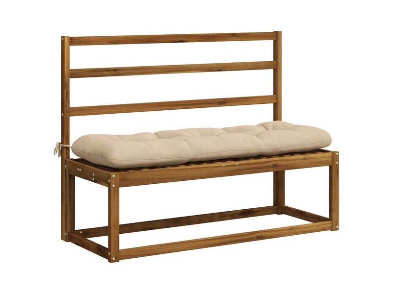 Lot de 2 coussins de banc, coussins d'assise vianen 100 % polyester crème cf57649 - Conforama C