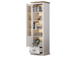 Vitrine coloris blanc 5 étagère(s) STILVORA - 50 cmx178 cm