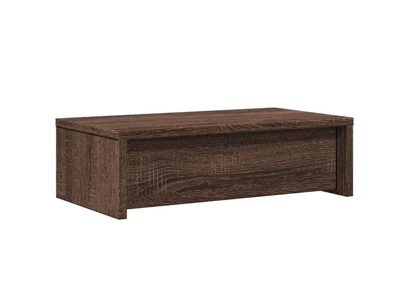  Support de moniteur table meuble bureau avec tiroirs bois d'ingénierie marron 02_0044938  - Conforama E
