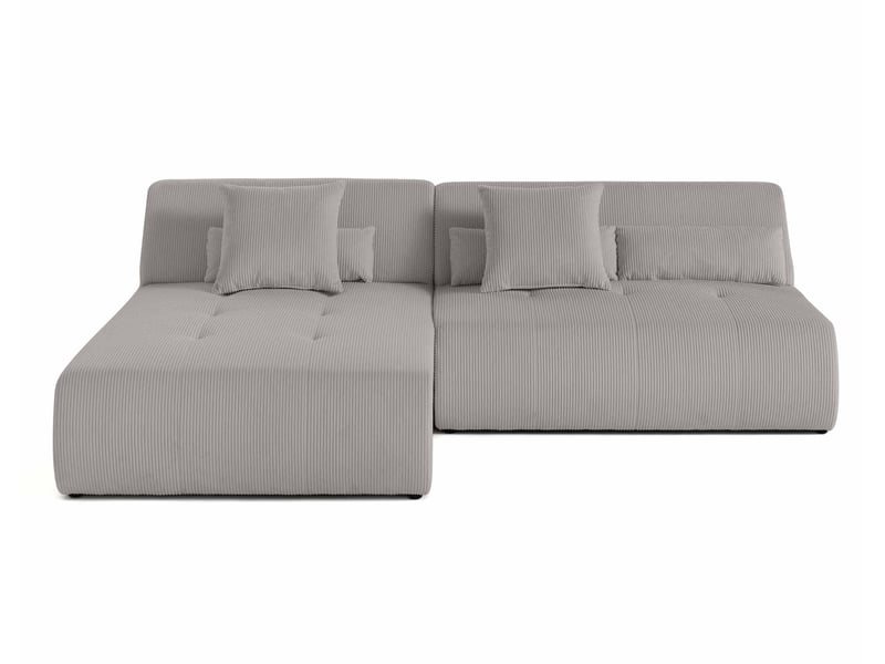  Onyx - canapé modulable d'angle réversible 4 places - en velours côtelé - lisa design - gris clair ONYX - Conforama A
