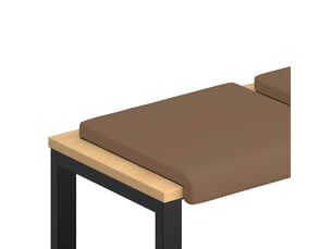 Lot de 4 coussins de banc, coussins d'assise, coussins pour chaisecanapé simili cuir cappuccino profondeur 35 cm cf52564