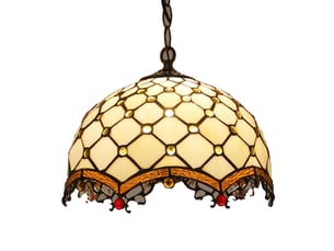 Lustre suspendu vintage en vitrail fait main – hauteur réglable, douille e27, pour salon, chambre et salle à manger-style 4